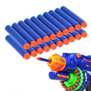 OUDQFCJ 20 pcs Fléchettes Munitions en Mousse pour Nerf Elite Blasters, 7,2 cm Recharge pour Pistolet Jouet, Compatible avec Nerf N-Strike, Bleu (Mapico, neuf)