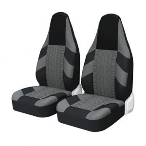VBVGMZAS Housse Siege Voiture Paire Housses si&egrave;ge Avant Sport universelles Plupart Voitures Protection si&egrave;ge baquet pour Citroen C1 Si&egrave;ge Voiture(2pcs Gray) (There's a bright future for everyone, neuf)
