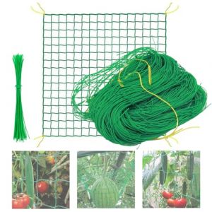 YDHfdc Filet Jardin Potager Treillis Jardin Filet avec 50 Lignes de Cerclage Filet a Ramer Support Plante Grimpante Filet pour Tomates et Legumes Vignes Plantes（1.8m*1.8m） (XH-RAIN, neuf)