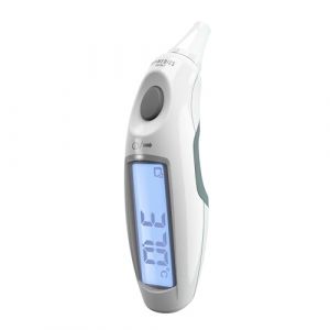 HoMedics Thera-P Thermomètre auriculaire médical avec grand écran facile à lire – Prise de température instantanée dans l’oreille pour bébés, enfants, adultes – Alarme fièvre – 10 mémoires (MYELECTROID, neuf)