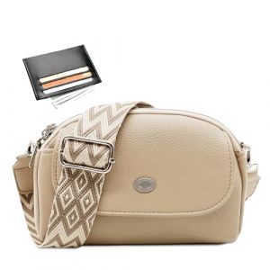 Tokeya Sac à Bandoulière Femme, Petit Sac a Main Femme en Cuir PU, Sac a Main Femme Bandoulieres avec Bretelles Réglables et Amovibles Élégant Sac Besace Femme pour Voyage Quotidien Travail, Kaki (Tokeya, neuf)