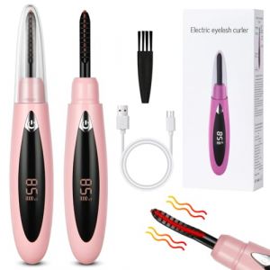 LOPHE Recourbe Cils Chauffant,Recourbe Cil Professionnel Recourbe-cils &Eacute;lectrique Portable avec Brosse 3 Modes de Temp&eacute;rature Recourbe-cils Lash Lift USB Rechargeable Longue Dur&eacute;e(Rose-C) (Botoo, neuf)
