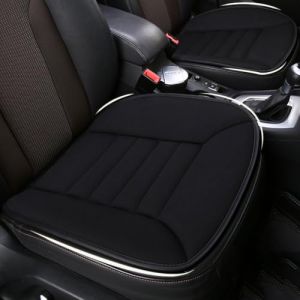 JJQFLB 2 Pièces Coussin Voiture Siege pour Renault Clio 2 3 4 5 mk3 mk4 Megane 2 3 4 CC, Housse de Siège, Mousse Mémoire Protection Confortable Antidérapant Tapis Siege,A-Black (Permanently online, neuf)