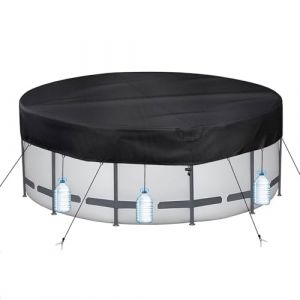 PATWING Bâche de Piscine Ronde Ø 432 Für Ø370-427cm Piscine, UV-Resistente Bâche für INTEX & BESTWAY Piscine, Bache Piscine avec Haubans et Piquets de Sol (Patwing Store, neuf)