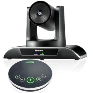 Tenveo Système de Caméra de Conférence avec Haut-Parleur Bluetooth, 3X USB3.0 Caméra vidéo PTZ 1080P Streaming Webcam pour réunion Église Éducation Médicale Fonctionne avec Teams, Zoom, Skype, OBS (TENVEO, neuf)