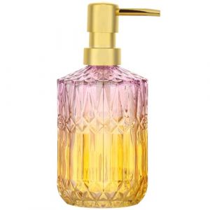 YunNasi Distributeurs de Savon Liquide Rechargeable en Verre pour D&eacute;tergent &agrave; Vaisselle, Lotion de Shampoing, Comptoir de Salle de Bain, Cuisine, Buanderie (VioletOrange) (Le Rhin, neuf)