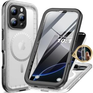 Cozycase Coque Ultra Antichoc IP68 Etanche pour iPhone 13 Pro Max Magnétique Militaire 360 Intégrale Anti Choc Chute Poussière Eau Protection Rigide Étui Double Chantier 13 ProMax Waterproof Case (Glfenge, neuf)