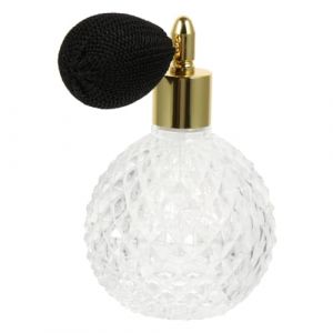 Beaupretty Flacon De Parfum Rechargeable 100 Ml Vintage Transparent Poire à Air Dorée, Flacon Pulvérisateur Portable Léger Pour Voyage Quotidien (kiLIHK, neuf)