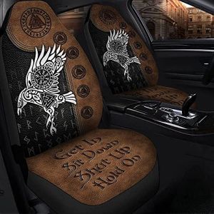 456 Couvre Siège Voiture Viking avec Motif en Cuir Symbole Viking Housses De Siège Confortable Car Seat Cover pour Suvs, Vehicles, Auto, 52X138Cm (FDHUXKD, neuf)