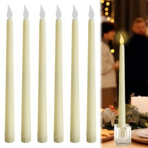 Bougie Chandelier LED,6 Pi&egrave;ces Fausse Bougie LED,Flamme Vacillante,Bougies Chandelier pour Mariage,P&acirc;ques,F&ecirc;te D'anniversaire, Anniversaire,Mariage,No&euml;l (Zhou Manman, neuf)