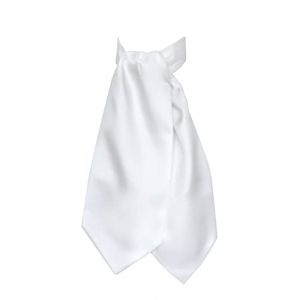 Remo Sartori Homme Uni Cravate Ascot Foulard, 100% Soie, doubles-point&eacute;es (Blanc) (Remo Sartori, neuf)