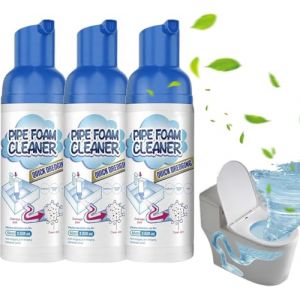 Nettoyants En Mousse Pour Canalisations,Mousse Nettoyante Canalisation,D&eacute;boucheur De Tuyaux,Pour Tuyau De Drainage,Liquide Pour D&eacute;boucher Les Cheveux,Pour Toilettes,&eacute;viers,Baignoires,60ml (3PC) (FEIBAO&-Wu, neuf)
