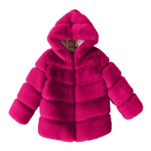 Manteaux en Fausse Fourrure Fille Hiver Veste en Fausse Fourrure pour Enfants Filles en Fausse Chaude Vestes &agrave; Capuche Blouson d'hiver Manteaux et Blousons Ado Chaude en Peluche pour 2-13 Ans (⭐⭐⭐⭐⭐AEGJEGVD⭐⭐⭐⭐⭐, neuf)