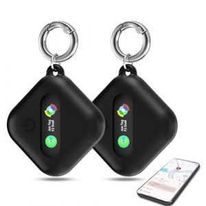 Smart Tag Traceur Lot de 2,Localisateur d'objets Bluetooth Compatible Android et Apple Localise,Tracker Localisateur pour Portefeuilles/Valises/Clés/Bagages,IP67 étanche, Batterie Remplaçable (LEYMENCOJ, neuf)