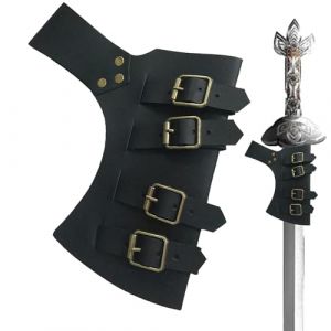 Porte-&Eacute;p&eacute;e Sabre | Porte-&Eacute;p&eacute;e Adjustable En Similicuir Pour &Eacute;p&eacute;e M&eacute;di&eacute;vale | Fourreau Ceinture Pour Adultes Costume Historique | Accessoire Cosplay Fantasy Arme Factice (ZenithNu Ceramics, neuf)