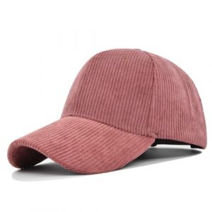 GIVBRO Casquette de baseball en velours côtelé - Chapeau d'hiver chaud classique vintage unisexe - Casquette de sport réglable pour homme et femme - Pour l'extérieur, rose, 6 3/4-7 3/8 (XJUK09, neuf)