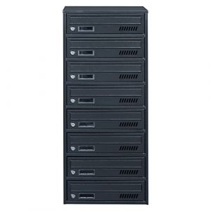 Bloc de 8 Boite aux Lettres avec Fixation Murale Euro Glm 8 Ral 7016 (euroskrzynkiPL, neuf)