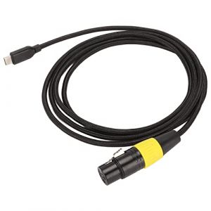 C&acirc;ble XLR vers USB C, C&acirc;ble de Microphone USB C de Type C vers XLR Adaptateur de Connecteur de Cordon Femelle pour, pour Note 8 9, pour S8 9 10, etc. (2m) (fasient, neuf)