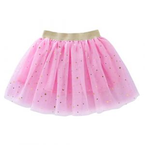 Jupes tutu pour filles - 3 couches étoiles à paillettes, flocons de neige, taille élastique, jupe de danse de ballet pour filles de 2 à 10 ans, rose, noir, bleu, blanc, gris tutu de ballet, rose, 6-7 (es-uk, neuf)