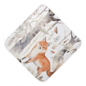 Ttgoth Serviette de bain à capuche en mousseline de soie pour bébé - Motif renard - Ultra douce et absorbante - Pour garçon et fille - 89 x 89 cm (Ttgoth, neuf)