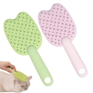 Brosse À Poils De Chat - 2 Pièces Massage Apaisant Multifonctionnel Accessoires Pour Animaux - Peigne De Toilettage Pour Chat - Pour Intérieur Maison Dortoir Salle De Bain Lavage Meuble (cloanr, neuf)