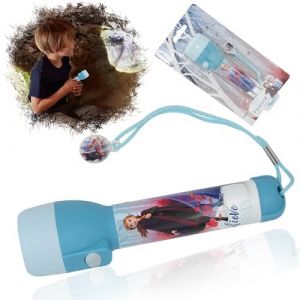 Sambro International Grande lampe torche La Reine des Neiges pour enfants, lampe de poche pour enfants, veilleuse pour la lecture, le camping et les urgences &ndash; Cadeau d'anniversaire pour enfants de 3 (House of Vogue, neuf)