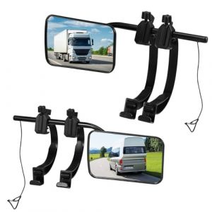 Rétroviseur Caravane, Rétroviseurs de Remorquage, Lot de 2 Rétroviseurs Extérieurs, Camping Car Rétroviseurs, Rétroviseur à Extension Réglable avec Sangles pour Caravanes, Remorque, Camping-cars (BANANA PEAKS LIMITED, neuf)