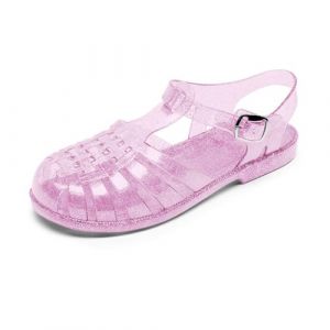 Sandales en Caoutchouc pour Femme, Unisexes, en Plastique, Chaussures Classiques à Boucle Transparente, Sandales en Caoutchouc, Chaussures de Plage en Cristal Geschenke (vicici-cinea, neuf)