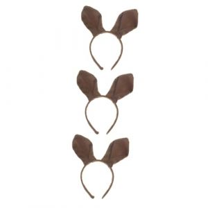 CLISPEED 3 Pièces Bandeau Garçon Fille Kangourou Peluche Souple pour Cosplay et Accessoire de Cheveux Unique Marron Décoration Costume Fête et Photo (Yeahzl, neuf)