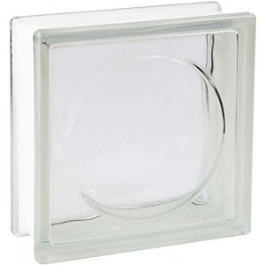 Brique de verre design Alpha clair brillant 19x19x8 cm - 5 pi&egrave;ces (Fuchs Design GmbH, neuf)