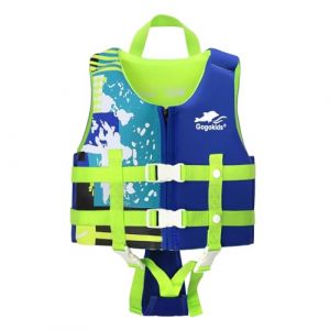 Gogokids Gilet Bain pour Enfants Veste Folat, Formation de Natation pour Tout-Petits Bouyancy Maillot de Bain Aider Les Maillots de Bain pour Bébé de 22-30 KG 7-9 Ans Bébé Enfants (KunTee, neuf)