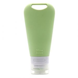 Bouteille de voyage en silicone anti-fuite rechargeable, petite bouteille vide de voyage pour shampooing, 90 ml, porte-bouteille de voyage en silicone (Diaxing, neuf)