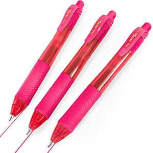 Pentel - Energel X BL107 Stylos roller à encre gel rétractable – 0,7 mm – Encre rose – Lot de 3 (allpremio, neuf)