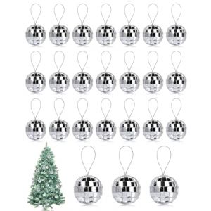 HUVZOR 24 Pi&egrave;ces Boule &agrave; Facette Kit, Mini Boule Disco avec Corde, Deco Disco Brillant R&eacute;utilisable, Disco Ball pour la D&eacute;coration de la Maison, Boules de No&euml;l, Boule a Facette Deco a Poser (Volumetech OU, neuf)