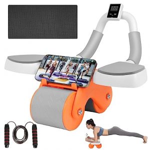 Flintronic Roue Abdominale &agrave; Rebond Automatique, Roulette Abdominaux, Appareil D'entra&icirc;nement Abdominal avec Support de Coude, Conception Stable &agrave; Double Roue, pour Les Exercices Abdominau (flintronic, neuf)