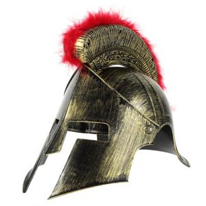 GALPADA Casque Romain L&eacute;ger Plastique pour Homme Chapeau de F&ecirc;te M&eacute;di&eacute;vale Casque de Soldat Cosplay Portable pour Costume Masculin (Martin Peng, neuf)