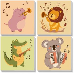 NEWENMO Animaux Peinture par Num&eacute;ro Kits pour Adultes Enfants,4 Pack Peinture Numero Enfant 6-8-12 Ans avec Cadre,Peinture &agrave; l'huile,DIY Acrylique Paint by Numbers pour D&eacute;coration Maison 20x20cm (newenmo, neuf)