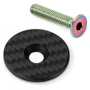 Bouchon Potence V&eacute;lo, Bouchon Carbone de Potence VTT, Boulon de Capuchon de Casque de V&eacute;lo Tige vis pour v&eacute;lo de Montagne et v&eacute;lo de Route (AMPHOLY VORTEXA S.R.L., neuf)