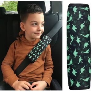 HECKBO1x Dino Dinosaures Protecteur de ceinture de s&eacute;curit&eacute; pour ceinture de s&eacute;curit&eacute; Coussin d'&eacute;paule Coussin d'&eacute;paule Si&egrave;ges d'auto Coussin de ceinture de s&eacute;curit&eacute; pour enfants et gar&ccedil;ons (HECKBO Germany GmbH, neuf)