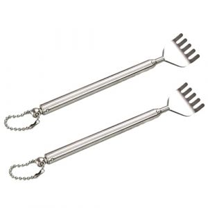 Gratte-dos manuel avec griffe de 150,1 cm, 2 gratte-mains portables, gratte-dos en fer, masseur t&eacute;lescopique pour , hommes et femmes (queen'style, neuf)