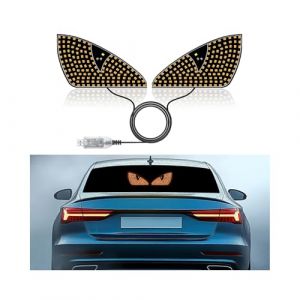 Yeux LED pour Pare-Brise de Voiture,Eclairage des Yeux du Diable pour Le Pare-Brise,Lampe à Yeux du Diable USB Plug Play pour Voiture,12 Modes de lumière pour Les Yeux du Diable pour Les Voitures (JKCUYOO, neuf)