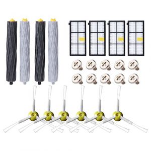 Kit Pièces accessoires compatible avec Roomba serie 800 805 850 860 865 866 870 871 880 886 890 891 895 896 900 960 965 966 980 Filtres et Brosses pour Aspirateur Robot de ABC life, 24in1 (ABC life' store, neuf)