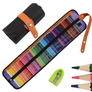Nakeey Crayon De Couleurs Professionnel, 72 pi&egrave;ces Crayons de Dessin Crayons Croquis Art Set, materiel de dessin et personnalis&eacute; Grande trousse, Ideal pour Enfants, Adultes et Artistes (BOICESCU CAPITAL, neuf)