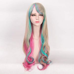 Perruque pour augmenter le volume des cheveux après chimiothérapie douce sœur air frange Lolita Grandma gris dégradé Cos perruque poire fleur tête couleur : Pl-749 (long zhu tang, neuf)