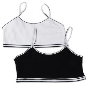 JUGUTA Brassières Soutiens-Gorge Fille En Coton, Brassière Fille De Sport, Fille Haut Bandeau Lingerie, Lot De 2 (ROXYROX FASHION, neuf)