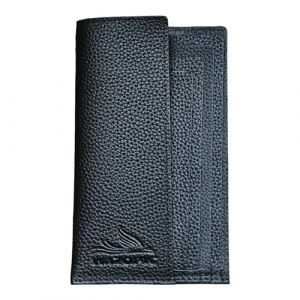 Wazopic Portefeuille Serveur, Serveuse, Véritable Cuir de Buffle Premium, 5 Compartiments, Porte Billet, CB, Ticket Restaurant, Chèque Vacances (Noir) (Wazopic, neuf)