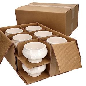 MamboCat Lot de 24 terrines &agrave; t&ecirc;te de lion Leo I Petit &ndash; 250 ml I Pour 24 personnes I Tasses &agrave; soupe blanches 0,25 l I Soupe &agrave; soupe avec t&ecirc;tes de lion I Bol &agrave; soupe pour mariage, soupe aux pois ou (MamboCat, neuf)