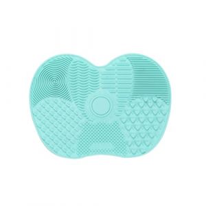LIXSAZSE Tapis de nettoyage universel pour fard &agrave; paupi&egrave;res, correcteur de brosse maquillage, pour robe maison, stylo &agrave; sourcils Portable, tampon lavage en Silicone, Vert (redenesly, neuf)