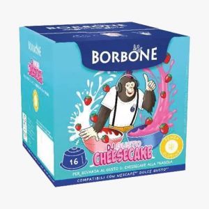 Caffè Borbone 64 Capsules compatibles avec Nescafe Dolce Gusto Boisson Cheesecake Chocolat blanc à la fraise - l' Emporio del Caffè (CAVEBA 2.0 SRL, neuf)