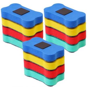 ROKZELT 12 Pi&egrave;ces Effaceur Tableau Blanc, Brosse Tableau Blanc Magnetique avec &eacute;pais, Effaceur Ardoise EVA Color&eacute; Gommes Effa&ccedil;ables &agrave; Sec pour Maison Bureau L'&eacute;cole (7 x 4 x 1.3 cm) (ZHANG GUOQIANG SHOP, neuf)